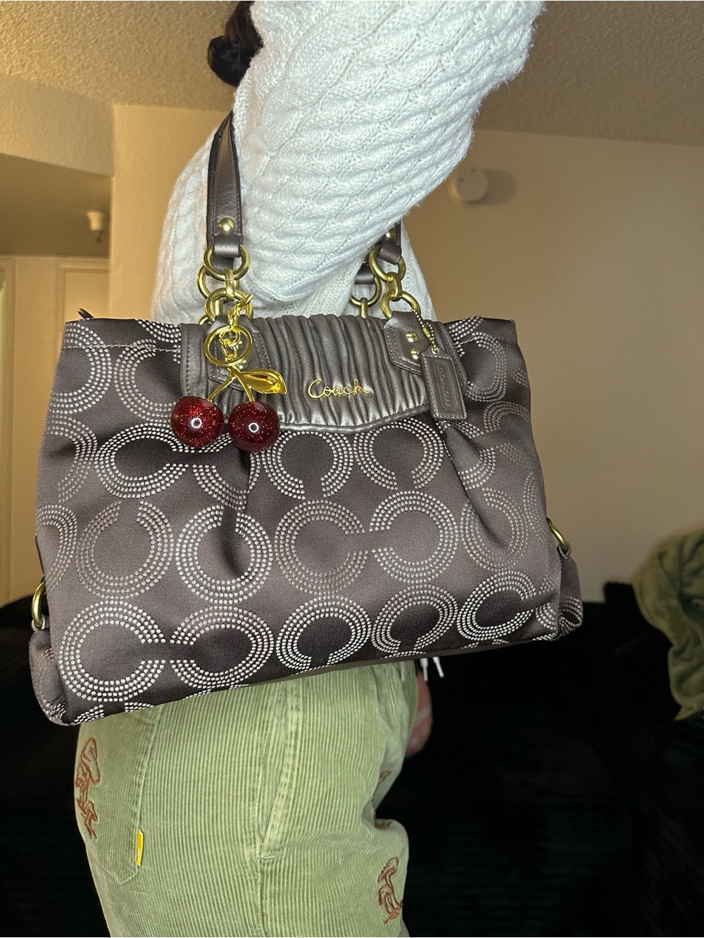 Coach Ashley Dotted Op Art shoulder bag - Picture 4 of 6